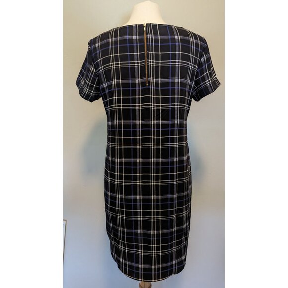 Cynthia Rowley Plaid Short Sleeve Shift Dress Size 10 Preppy, Corpcore - Picture 4 of 4